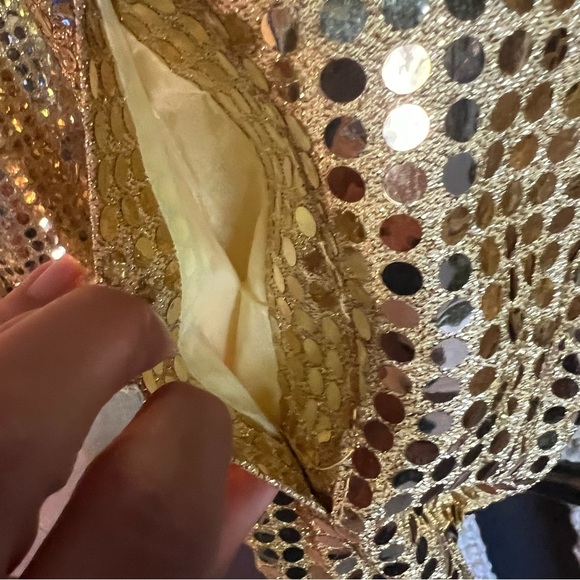 80’s Gold Sequin Bomber/varsity Jacket New Orleans Saints, Pride, Comic-Con - Picture 4 of 5